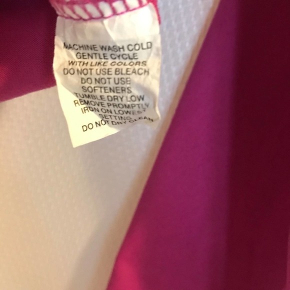 WORKOUT Exercise Top Womens Size S BCG Fushia long Sleeve V Neck Performance - Picture 4 of 6